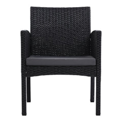 Gardeon 2PC Outdoor Dining Chairs Patio Furniture Rattan Lounge Chair XL Ezra Chez Guru