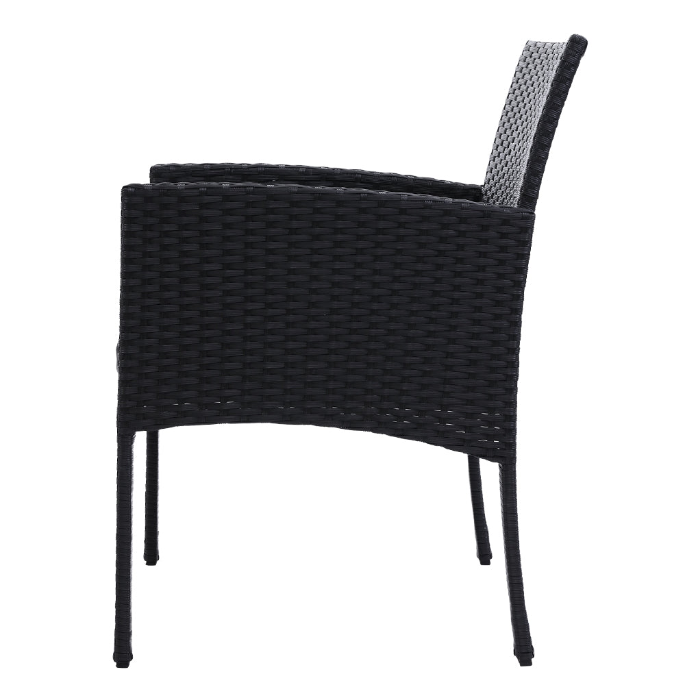 Gardeon 2PC Outdoor Dining Chairs Patio Furniture Rattan Lounge Chair XL Ezra Chez Guru