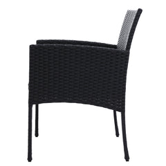 Gardeon 2PC Outdoor Dining Chairs Patio Furniture Rattan Lounge Chair XL Ezra Chez Guru