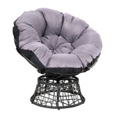 Gardeon Outdoor Chairs Outdoor Furniture Papasan Chair Wicker Patio Garden Black Chez Guru