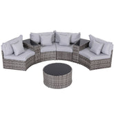 Gardeon 7-Piece 4 Seater Outdoor Rattan Sofa Set β Patio & Garden Lounge