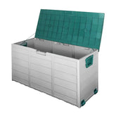 Gardeon Outdoor Storage Box 290L Lockable Organiser Garden Deck Shed Tool Green Chez Guru