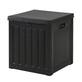Gardeon Outdoor Storage Box 80L Container Lockable Garden Toy Tool Shed Black Chez Guru