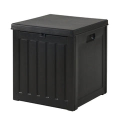 Gardeon Outdoor Storage Box 80L Container Lockable Garden Toy Tool Shed Black Chez Guru