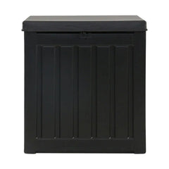 Gardeon Outdoor Storage Box 80L Container Lockable Garden Toy Tool Shed Black Chez Guru