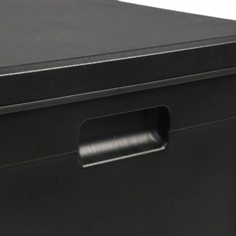 Gardeon Outdoor Storage Box 80L Container Lockable Garden Toy Tool Shed Black Chez Guru