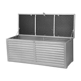 Gardeon Outdoor Storage Box 390L Container Lockable Garden Bench Tools Toy Shed Black Chez Guru