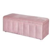 Artiss Storage Ottoman Blanket Box 103cm Velvet Pink - Chez Guru