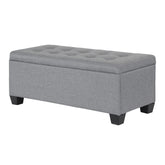 Artiss Storage Ottoman Blanket Box 97cm Linen Grey Chez Guru