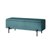 Artiss Storage Ottoman Blanket Box 140cm Velvet Green - Chez Guru