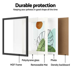 Artiss Photo Frame 2PCS Set Black Chez Guru