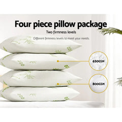 Giselle Bedding 4 Pack Bamboo Pillow Family Hotel Chez Guru