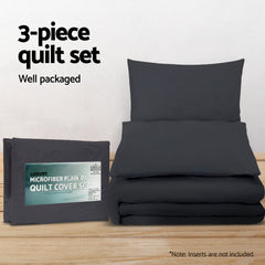 Giselle Bedding Quilt Cover Set Classic Black Queen Chez Guru