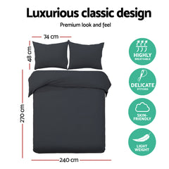 Giselle Bedding Quilt Cover Set Classic Black Super King Chez Guru