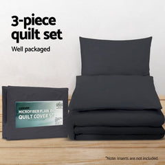 Giselle Bedding Quilt Cover Set Classic Black Super King Chez Guru