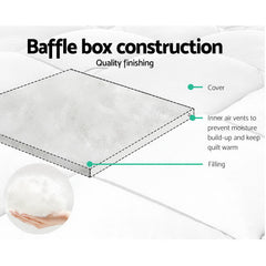 Giselle Bedding 800GSM Microfibre Bamboo Quilt Queen Chez Guru