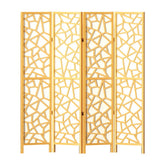 Artiss 4 Panel Room Divider Screen 162x170cm Clover Natural Chez Guru