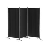 Artiss 3 Panel Room Divider Screen 260x180cm Fabric Black Chez Guru