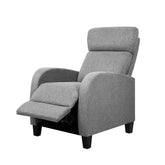 Artiss Fabric Reclining Armchair - Grey - Chez Guru