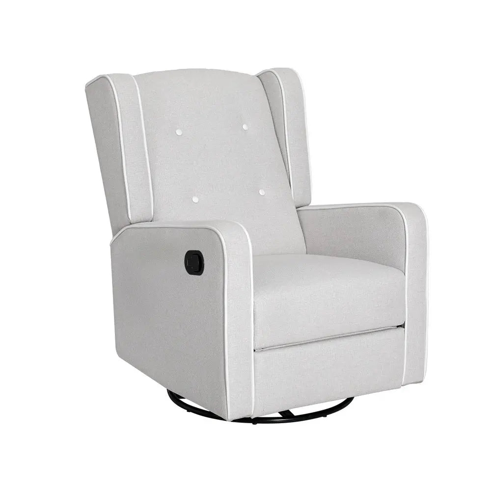 Artiss Recliner Armchair 360� Swivel Grey Fabric - Chez Guru