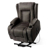 Artiss Recliner Chair Lift Assist Heated Massage Chair Velvet Rukwa - Chez Guru