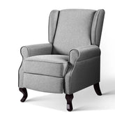 Artiss Recliner Armchair Grey Fabric Domini - Chez Guru