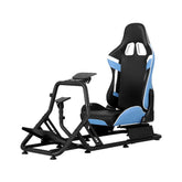 Artiss Racing Simulator Cockpit Steering Wheel Gaming Chair Blue Chez Guru