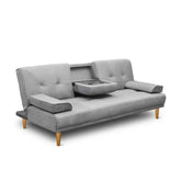 Artiss Sofa Bed 188CM Grey Faux Linen - Chez Guru