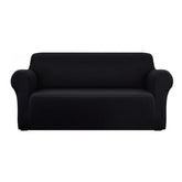 Artiss Sofa Cover Couch Covers 3 Seater Stretch Black Chez Guru