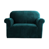 Artiss Sofa Cover Couch Covers 1 Seater Velvet Agate Green Chez Guru