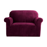 Artiss Sofa Cover Couch Covers 1 Seater Velvet Ruby Red Chez Guru