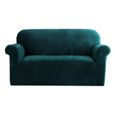 Artiss Sofa Cover Couch Covers 2 Seater Velvet Agate Green Chez Guru