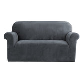 Artiss Sofa Cover Couch Covers 2 Seater Velvet Grey Chez Guru