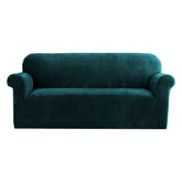 Artiss Sofa Cover Couch Covers 3 Seater Velvet Agate Green Chez Guru