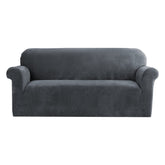Artiss Sofa Cover Couch Covers 3 Seater Velvet Grey Chez Guru