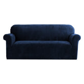 Artiss Sofa Cover Couch Covers 3 Seater Velvet Sapphire Chez Guru