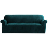 Artiss Sofa Cover Couch Covers 4 Seater Velvet Agate Green Chez Guru