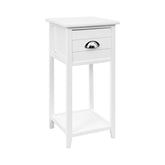 Artiss Bedside Table Vintage - THYME White Chez Guru