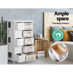 Artiss 5 Chest of Drawers with 5 Baskets - MAY Chez Guru