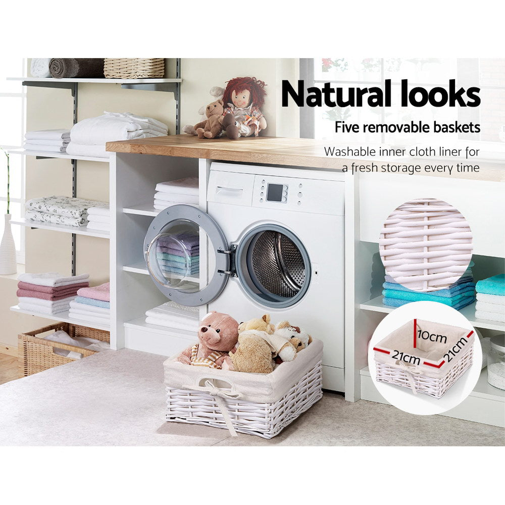 Artiss 5 Chest of Drawers with 5 Baskets - MAY Chez Guru