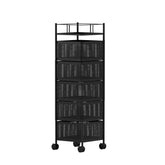 Artiss Storage Trolley Kitchen Cart 5 Tiers Storage Rack Black