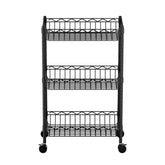 Artiss 3-Tier Shelving Unit Adjustable Garage Storage Kitchen Rack With Wheels
