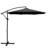 Instahut 3m Outdoor Umbrella Cantilever Beach Garden Patio Black Chez Guru