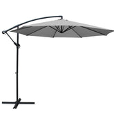 Instahut 3m Outdoor Umbrella Cantilever Beach Garden Patio Grey Chez Guru