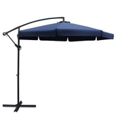 Instahut 3m Outdoor Umbrella Cantilever Garden Beach Patio Navy Chez Guru