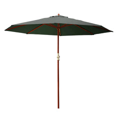 Instahut 3m Outdoor Umbrella Pole Umbrellas Beach Garden Sun Stand Patio Charcoal Chez Guru