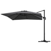 Instahut Outdoor Umbrella 3m Umbrellas Cantilever Stand Sun Roma 360 Degree Charcoal