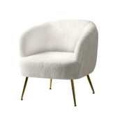 Artiss Armchair Lounge Chair Accent Chairs Armchairs Sherpa Boucle Sofa White - Chez Guru