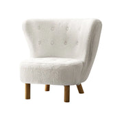 Artiss Armchair Lounge Accent Chair Armchairs Couch Chairs Sofa Bedroom White - Chez Guru