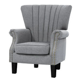 Artiss Armchair Wingback Grey Andrew - Chez Guru